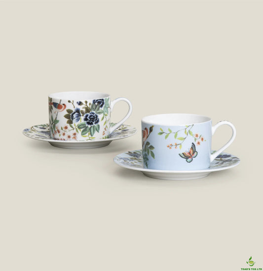 Hythe porcelain cup and saucer set of two