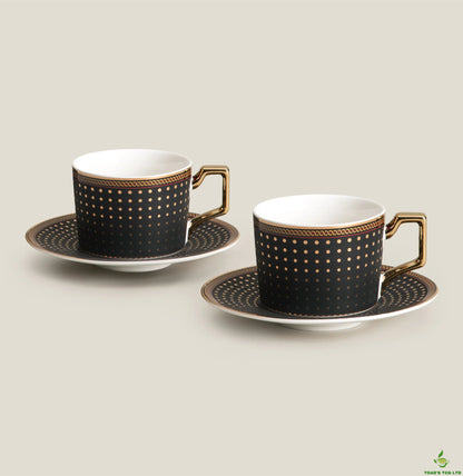 Glitter Ceramic Cup and Saucer Set