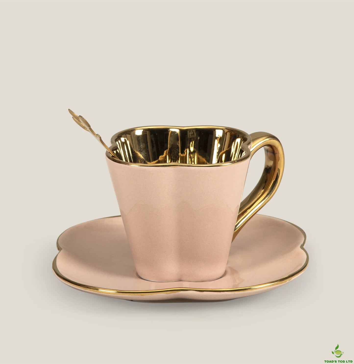 Hemsby ceramic cup and saucer set of two