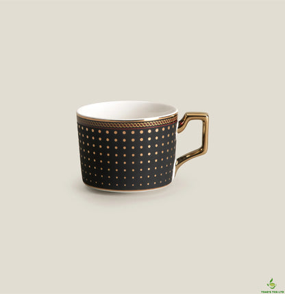 Glitter Ceramic Cup and Saucer Set