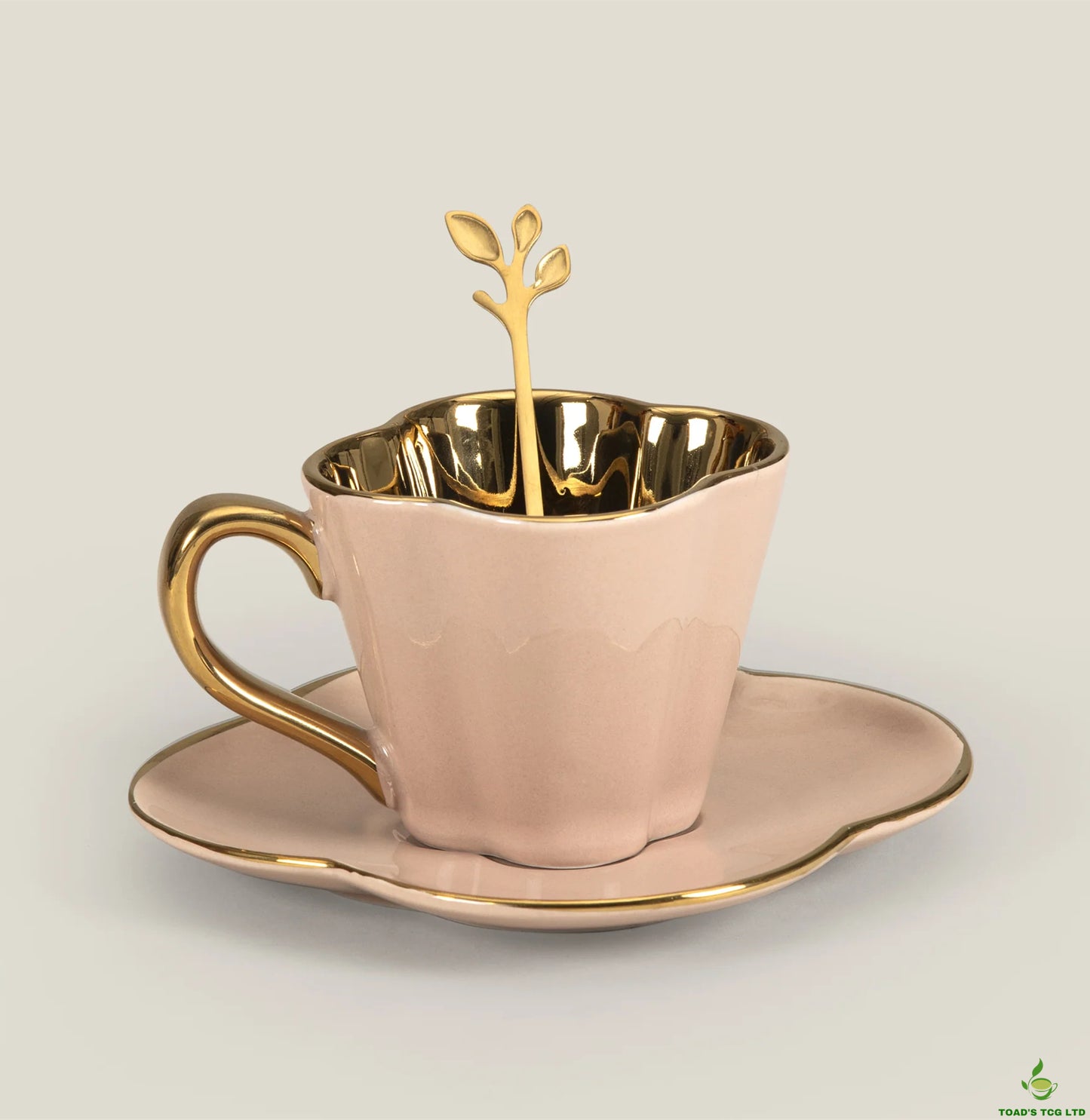 Hemsby ceramic cup and saucer set of two