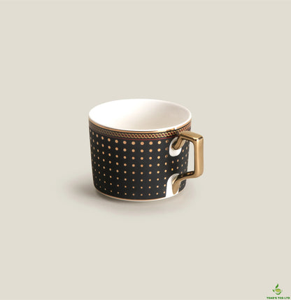 Glitter Ceramic Cup and Saucer Set